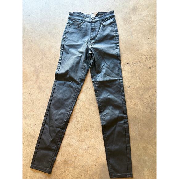 Calzedonia Faux Leather Skinny Jean Legging — NBW (Sleek 1960’s Moto Finish) XS - Picture 2 of 9